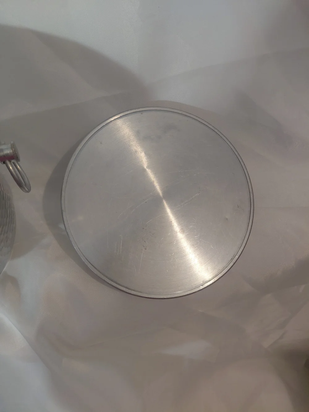 Hammered Silver Metal Ice Bucket with Lid and Handles
